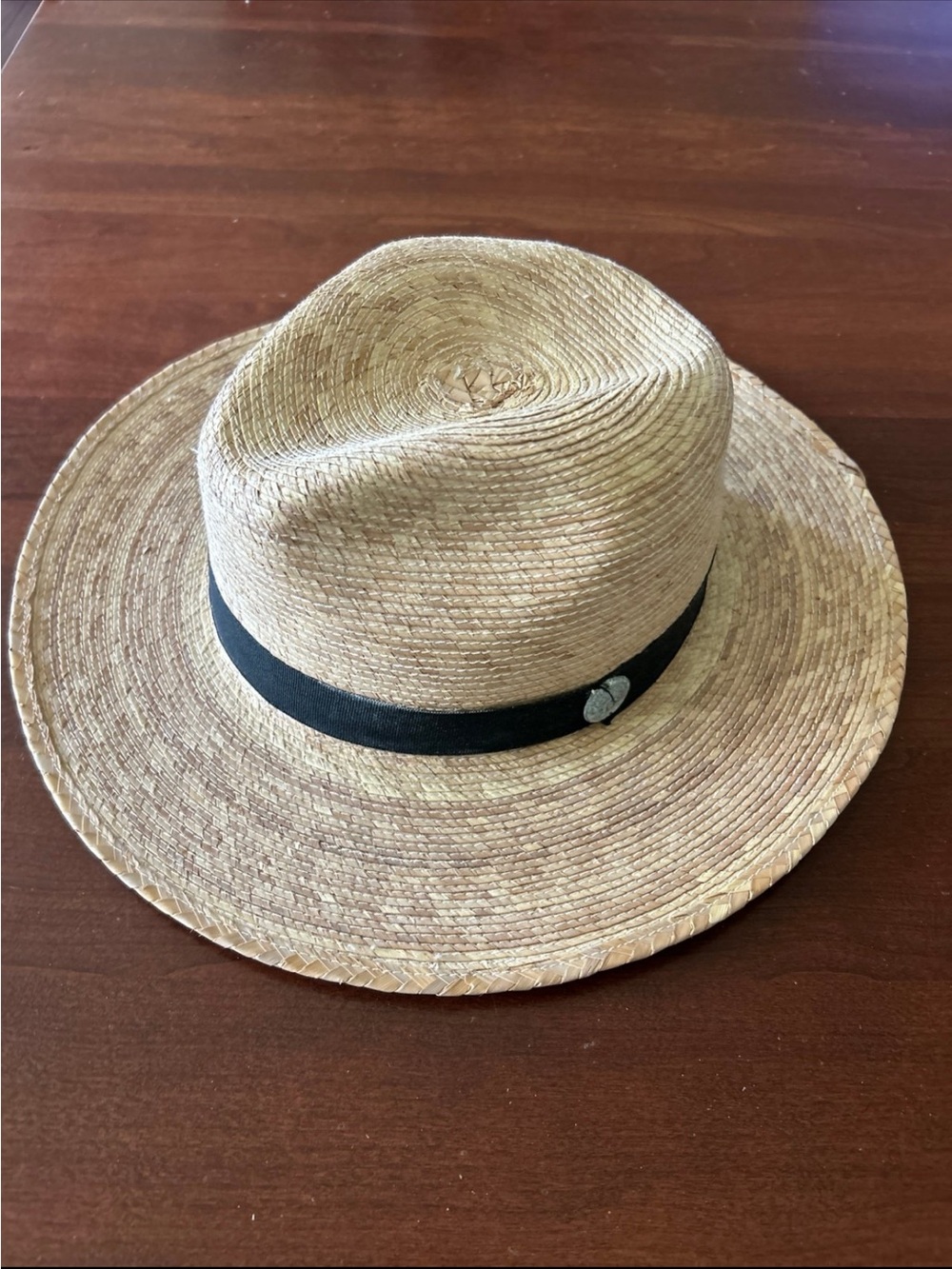 Tula Straw Fedora Hat with Black Band - Natural